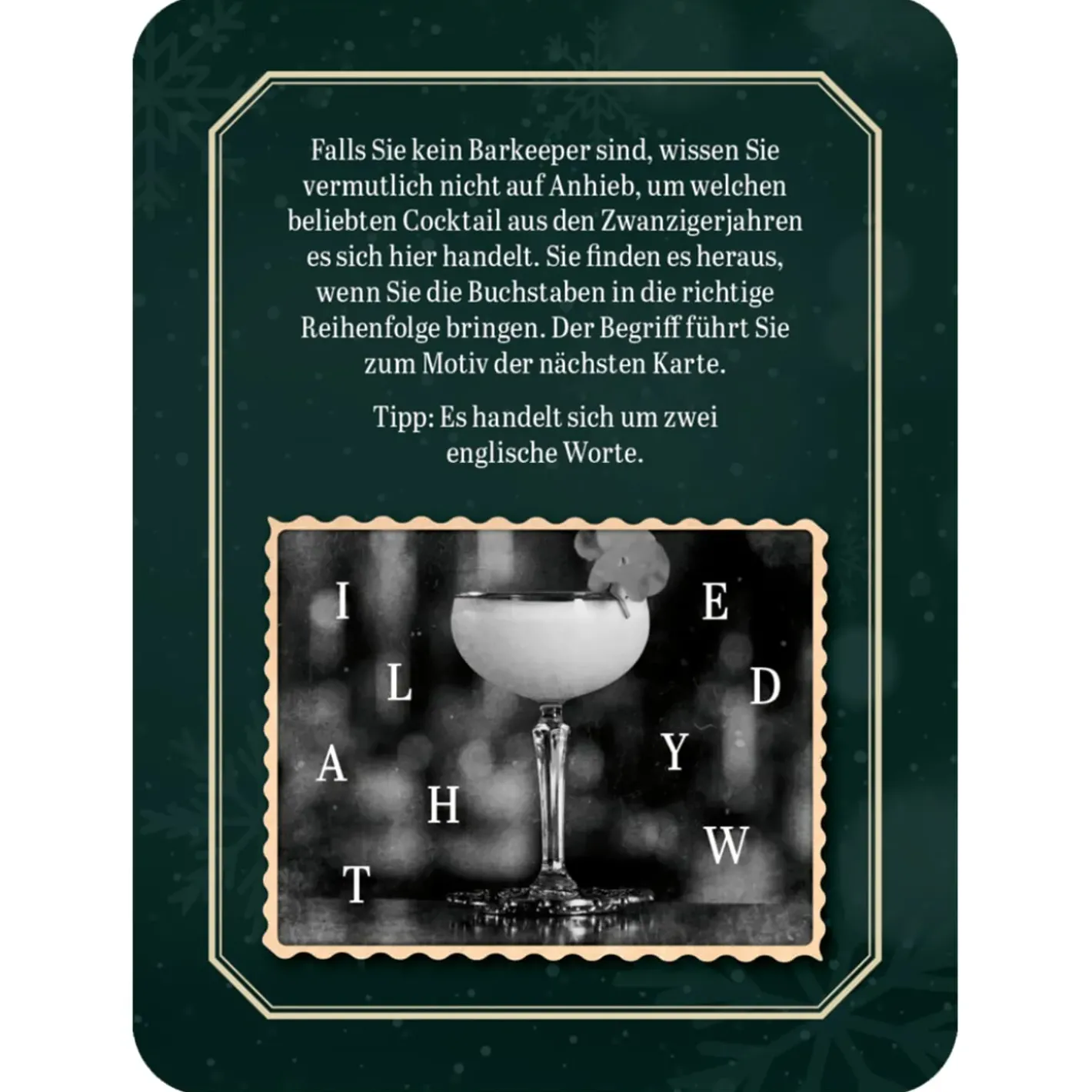 Käthe Wohlfahrt Spielzeug-Advent-Escape-Schachtelspiel "Christmas Dinner For One"