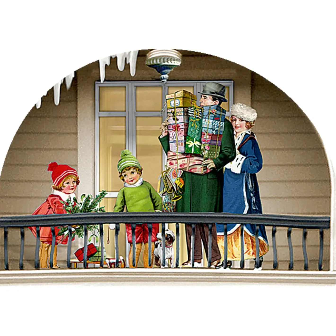 Käthe Wohlfahrt Adventsdeko & Kalender-Adventskalender "Nostalgische Weihnachtsladchen-Leporello"