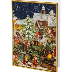 Käthe Wohlfahrt Adventsdeko & Kalender-Adventskalender-Karte "Nostalgischer Weihnachtszug"