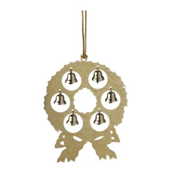Käthe Wohlfahrt Baumschmuck Aus Messing-Adventskranz Mit Glockchen