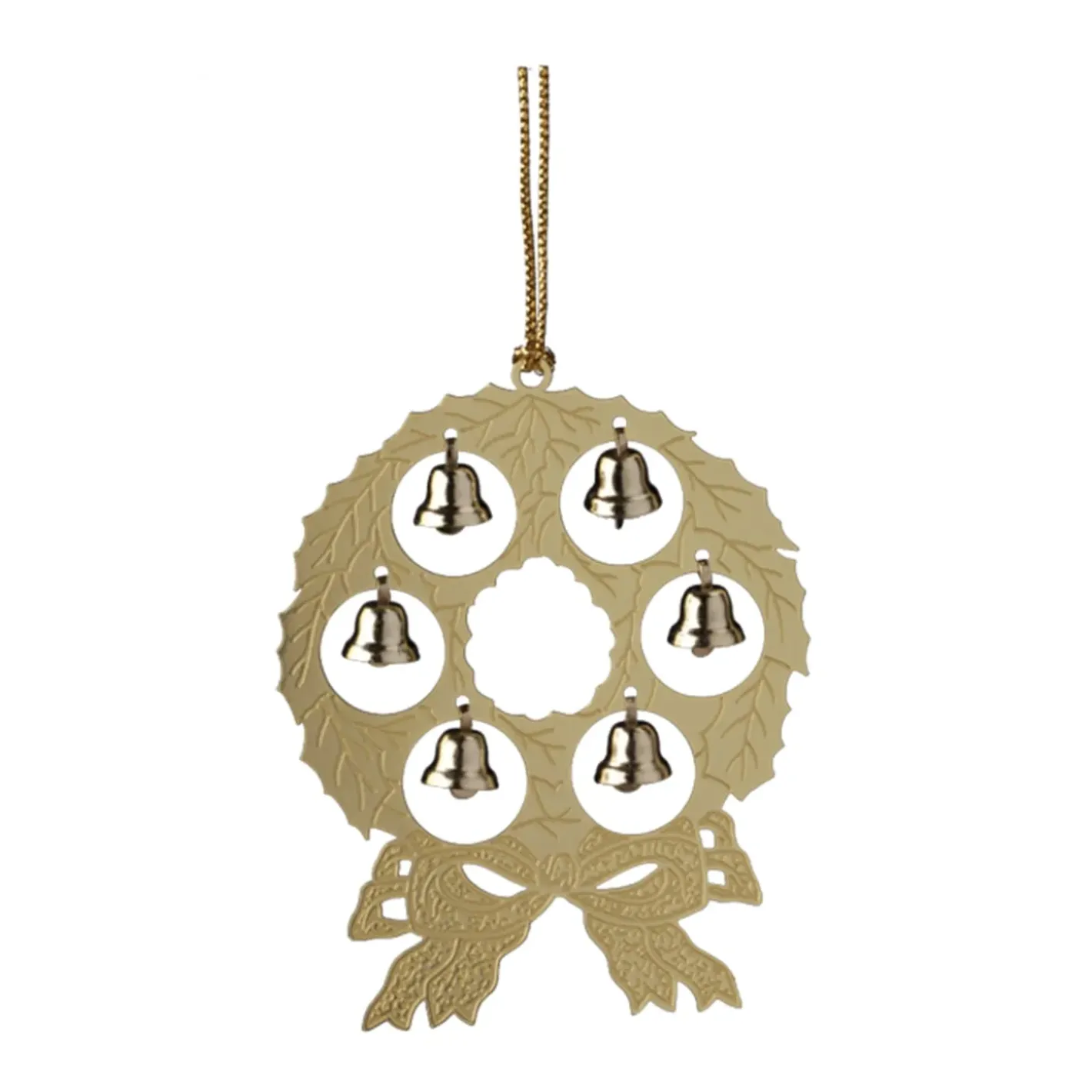 Käthe Wohlfahrt Baumschmuck Aus Messing-Adventskranz Mit Glockchen