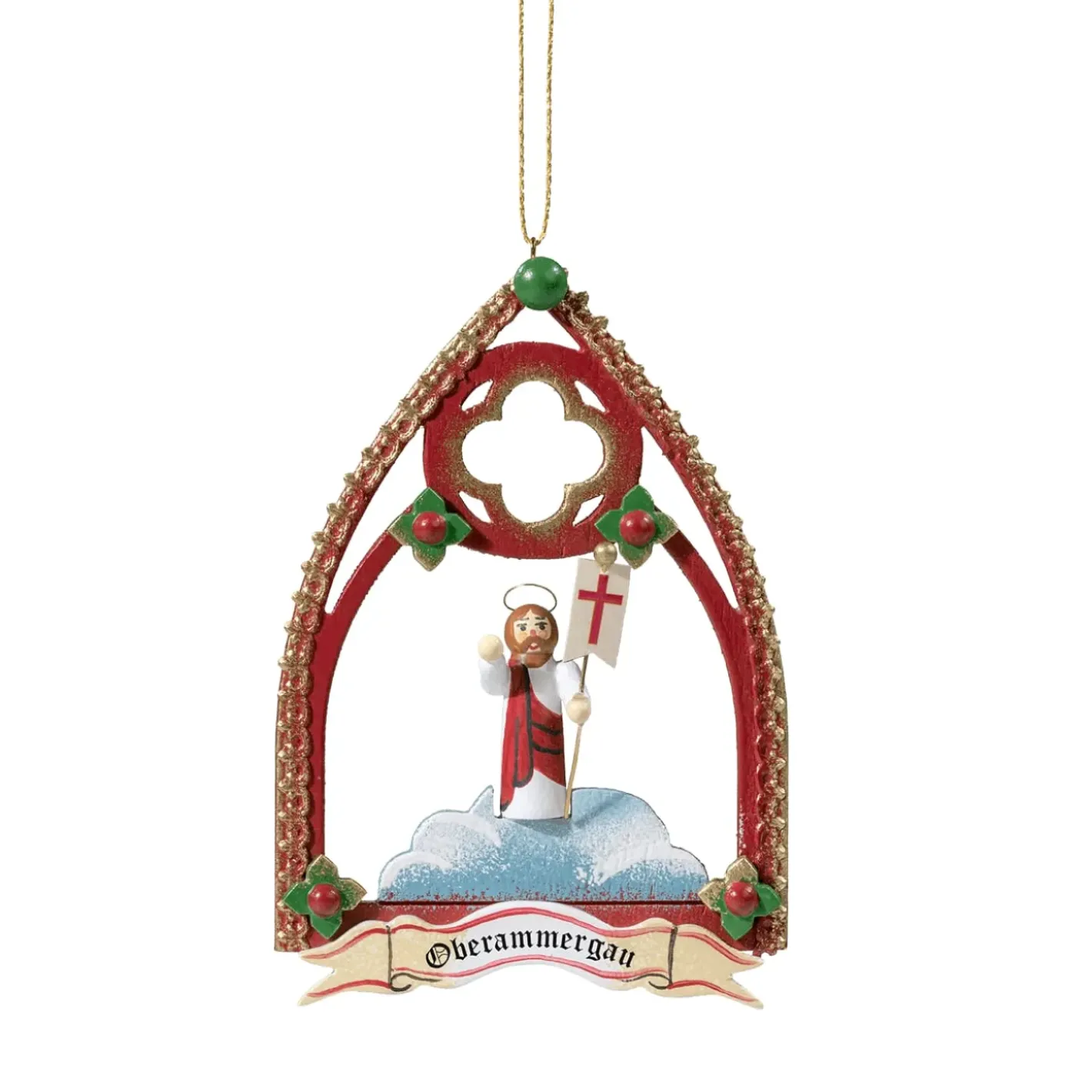 Käthes Original Baumschmuck Aus Holz-Auferstehung, Oberammergau