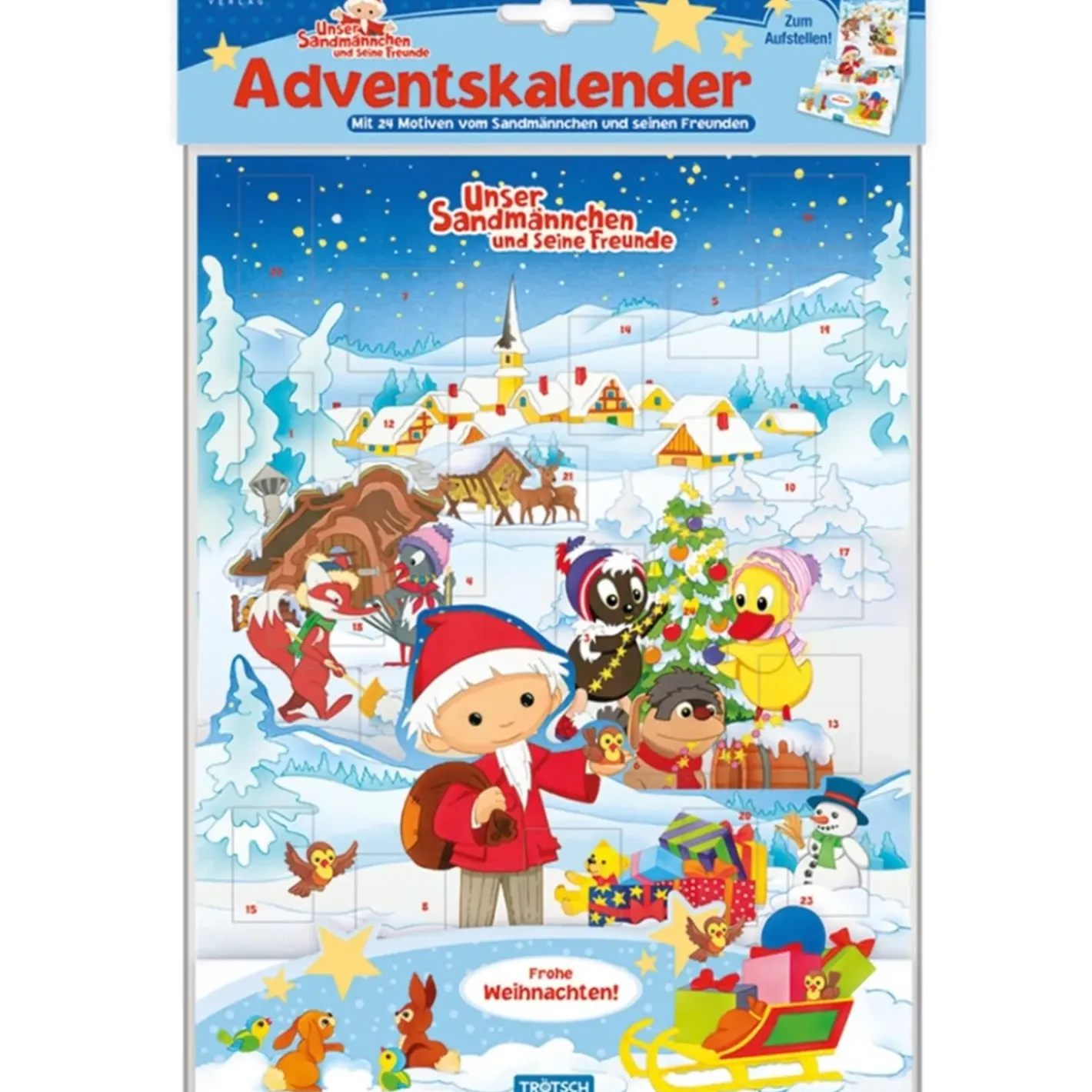 Trötsch Verlag Unser Sandmännchen Und Seine Freunde-Aufstell-Adventskalender "Sandmann"