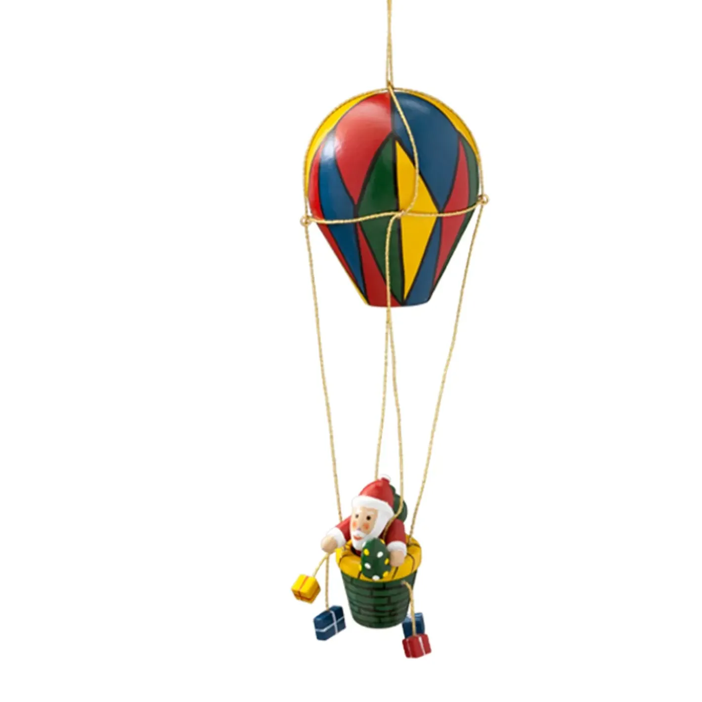 Käthes Original Baumschmuck Aus Holz-Ballon Mit Weihnachtsmann
