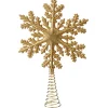 Käthe Wohlfahrt Baumspitzen-Baumspitze Schneeflocke Mit Glimmer, Gold