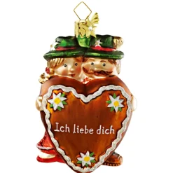 Poesie in Glas Bayern Motive-Bayerisches Paar Mit Herz
