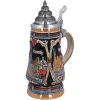 Käthe Wohlfahrt Bierkruge-Bierkrug Mit Zinndeckel "Rothenburg Mit Ritter", 0,25 L