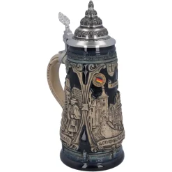 Käthe Wohlfahrt Rothenburg Motive-Bierkrug Mit Zinndeckel 