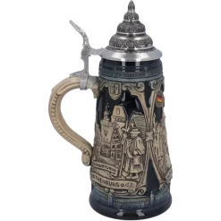 Käthe Wohlfahrt Rothenburg Motive-Bierkrug Mit Zinndeckel 