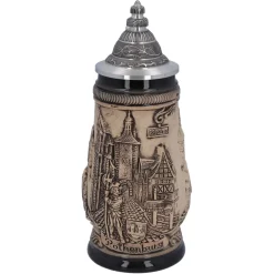 Käthe Wohlfahrt Bierkruge-Bierkrug Mit Zinndeckel "Rothenburg", 0,25 Liter
