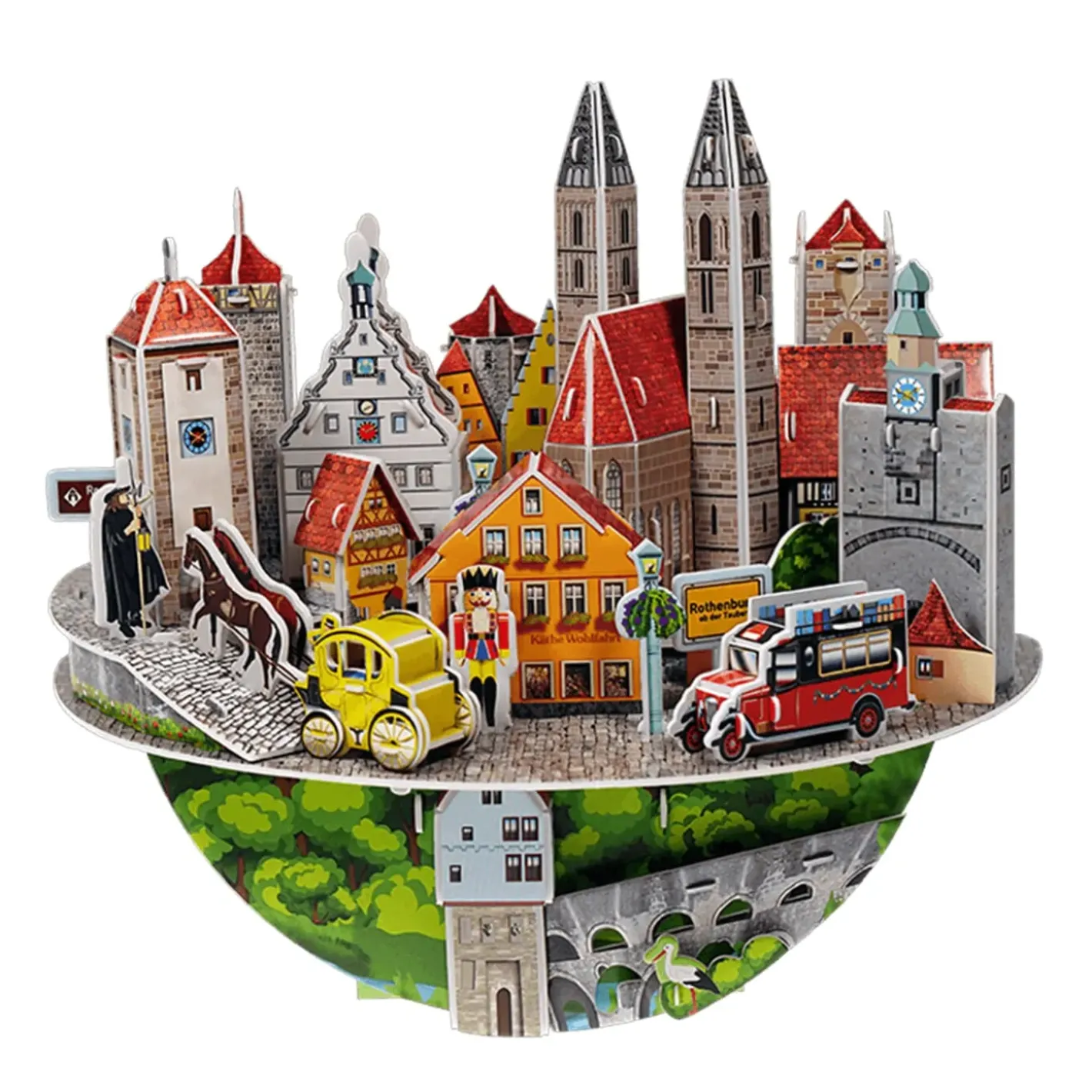 Käthe Wohlfahrt Rothenburg Motive-3D Puzzle Rothenburg