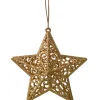 Käthe Wohlfahrt Baumschmuck Aus Kunststoff-3-D Stern Mit Glimmer, Gold