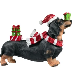 Käthe Wohlfahrt Standfiguren-Dackel Mit Geschenken