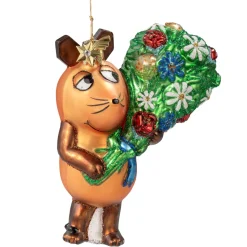 Poesie in Glas Die Maus-Die Maus Mit Blumenstraus