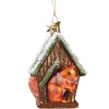 Poesie in Glas Baumschmuck Aus Glas-Eichhornchen Im Vogelhaus