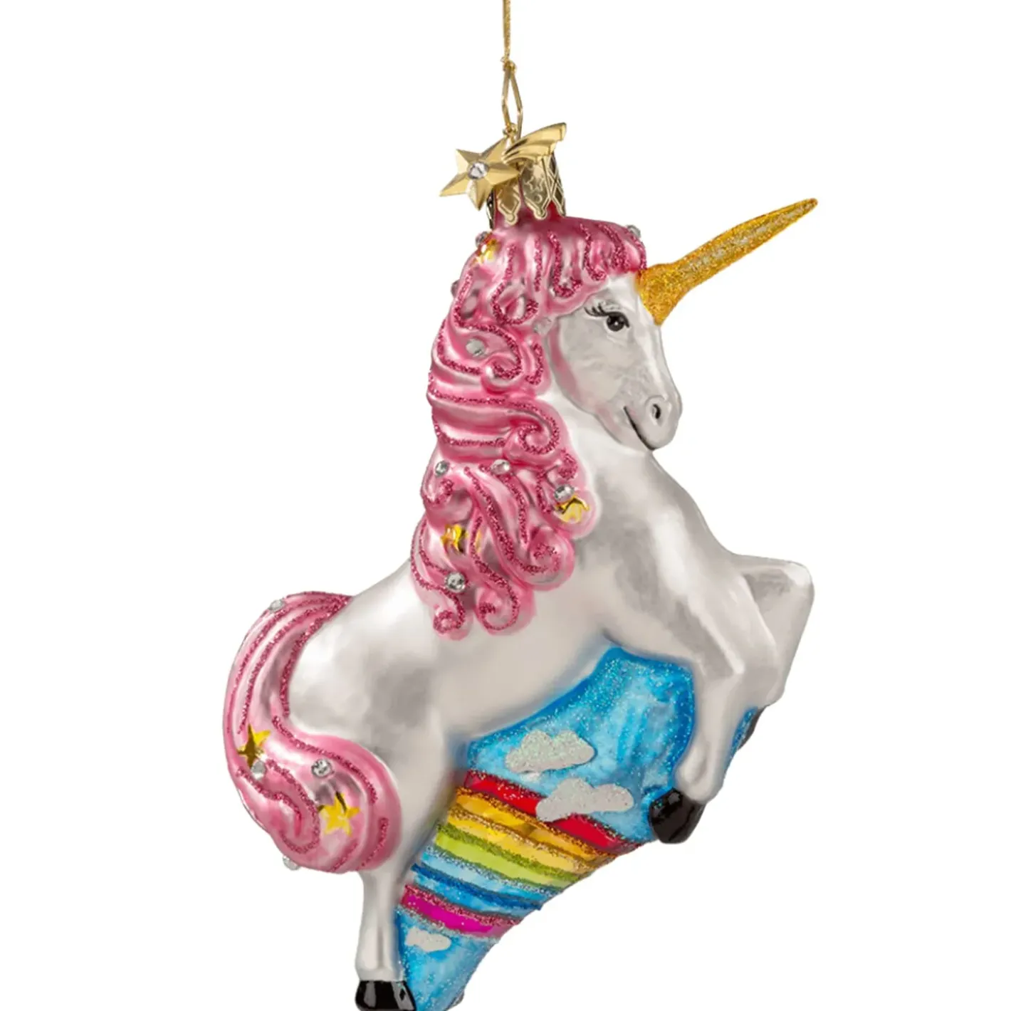 Poesie in Glas Baumschmuck Aus Glas-Einhorn