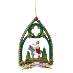 Käthes Original Baumschmuck Aus Holz-Einzug In Jerusalem, Oberammergau