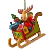 Käthes Original Baumschmuck Aus Holz-Elch Im Schlitten