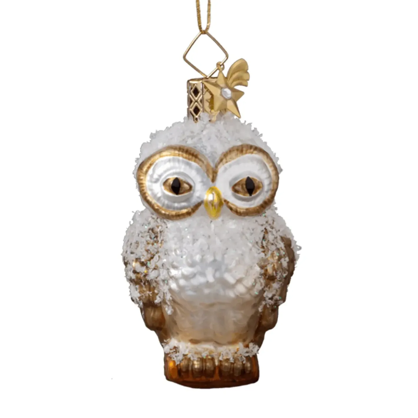 Poesie in Glas Baumschmuck Aus Glas-Eule, Braun