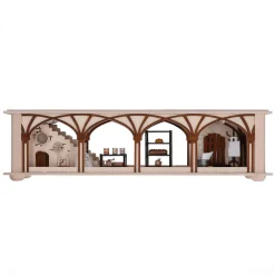 RATAGS Holzdesign Schwibbögen-Fensterbank "Vorratskeller", 230V Mit Usb A-Anschluss