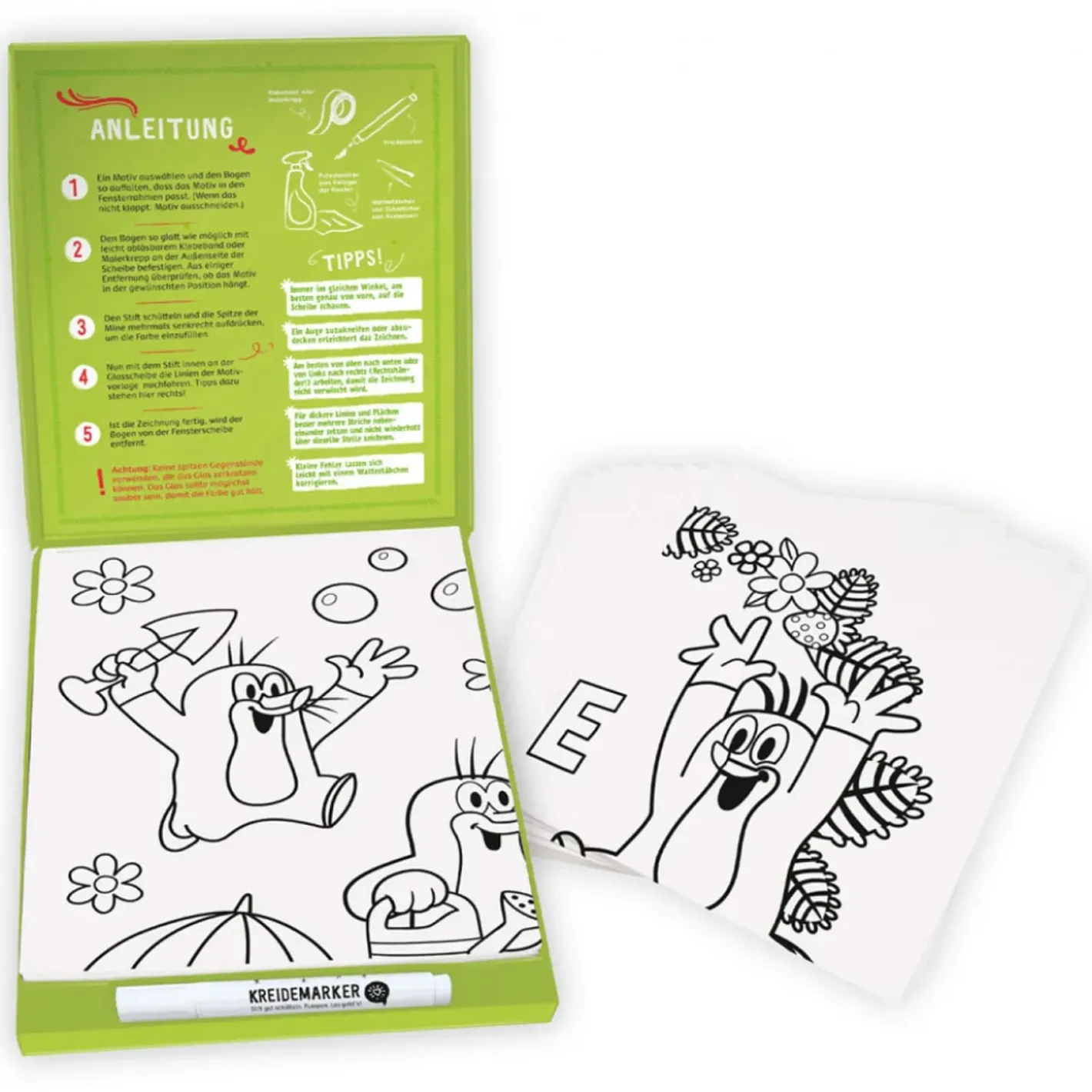 Trötsch Verlag Der Kleine Maulwurf „Krtek"-Fensterbilder Kleiner Maulwurf