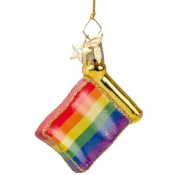 Poesie in Glas Baumschmuck Aus Glas-Flagge Regenbogen