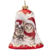 Käthe Wohlfahrt Baumkugeln Und Set-Angebote-Glasglocke Weis Katzenweihnacht