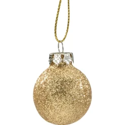 Käthe Wohlfahrt Baumkugeln Und Set-Angebote-Glaskugel Gold Mit Glitzer, 3Cm