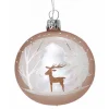 Käthe Wohlfahrt Baumkugeln Und Set-Angebote-Glaskugel Hellbraun Mit Winterwald, 7Cm
