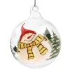 Käthe Wohlfahrt Baumkugeln Und Set-Angebote-Glaskugel Klar Schneemann Mit Mutze, 8 Cm
