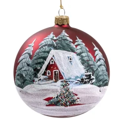 Käthe Wohlfahrt Baumkugeln Und Set-Angebote-Glaskugel Rot Matt Winterhaus, 10 Cm
