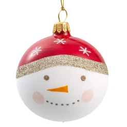 Käthe Wohlfahrt Baumkugeln Und Set-Angebote-Glaskugel Schneemann, 7 Cm