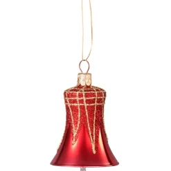 Käthe Wohlfahrt Baumkugeln Und Set-Angebote-Glocke Rot Mit Glitterdach