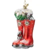 Poesie in Glas Baumschmuck Aus Glas-Gummistiefel, Rot