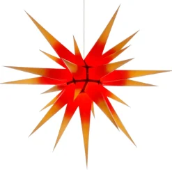 Herrnhuter Sterne Sterne-Herrnhuter Papierstern, Rot/Gelb, 80Cm