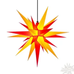 Herrnhuter Sterne Sterne-Herrnhuter Stern, Gelb/Rot, 68Cm, Kunststoff