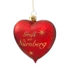 Poesie in Glas Bayern Motive-Herz "Grus Aus Nurnberg"