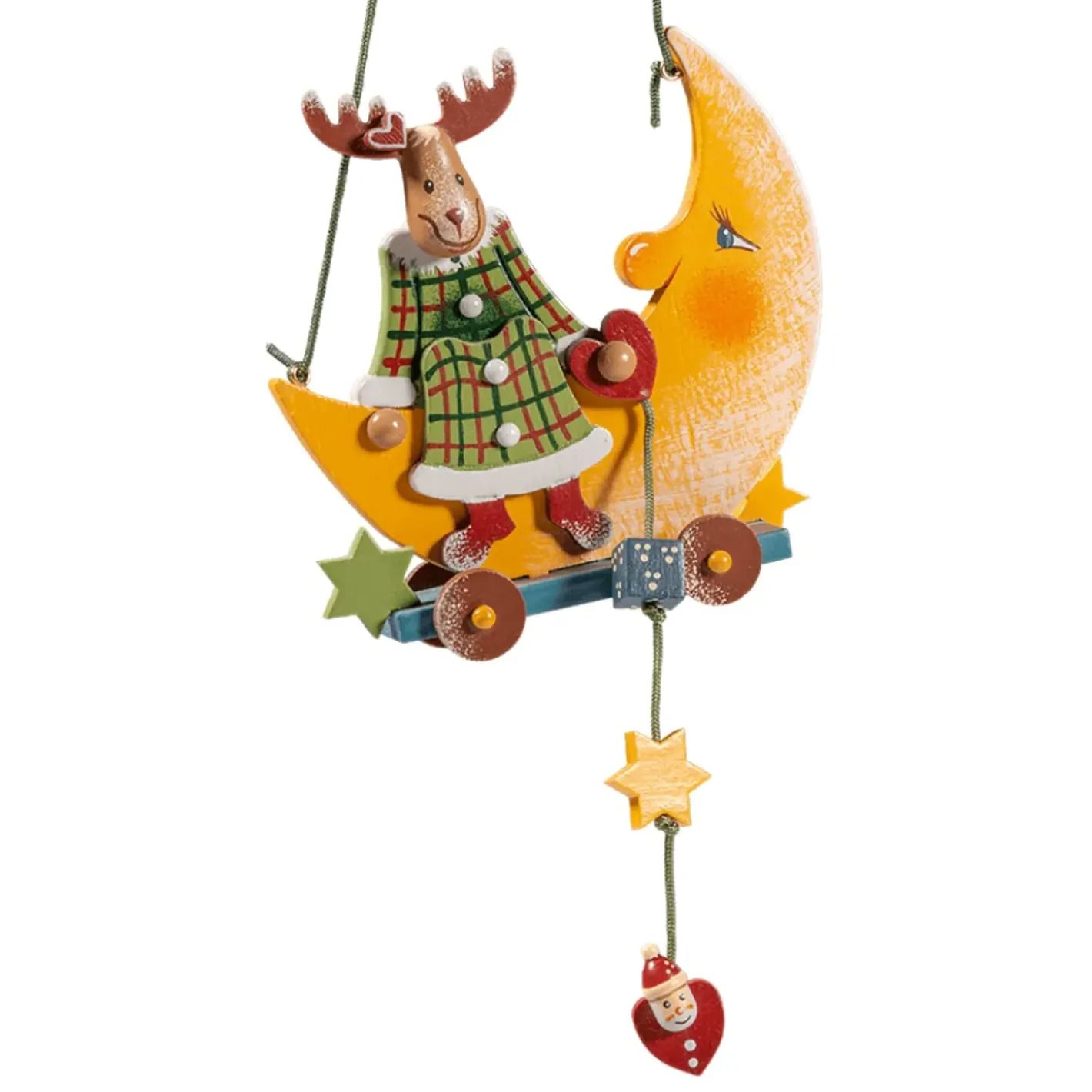 Käthes Original Baumschmuck Aus Holz-Himmlische Mondfahrt