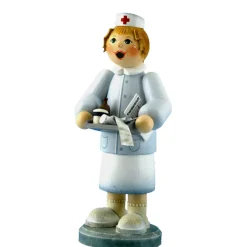 Käthes Original Räuchermänner-Holzknoddl "Krankenschwester", Rauchermannchen