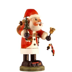 Käthes Original Räuchermänner-Holzknoddl "Weihnachtsmann Mit Glocke", Rauchermannchen