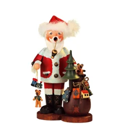 Käthes Original Räuchermänner-Holzknoddl "Weihnachtsmann Mit Geschenken", Rauchermannchen