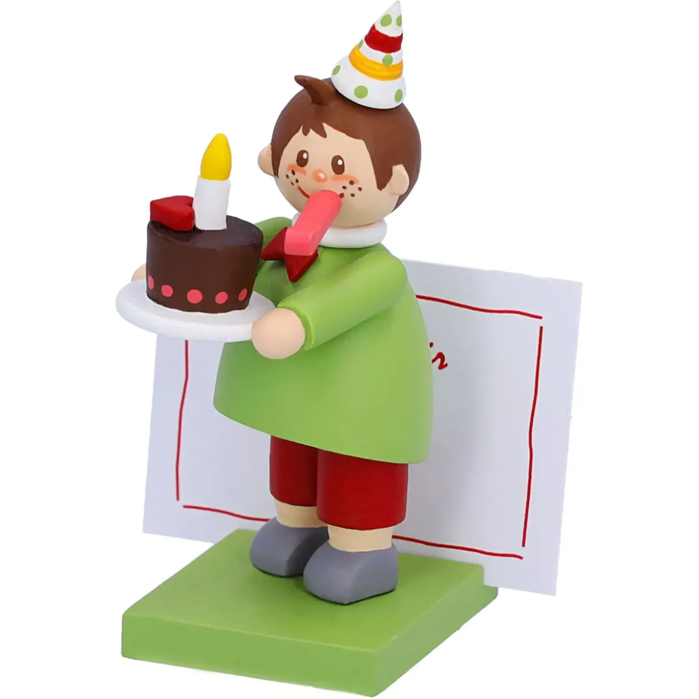 Käthes Original Käthes Original Figuren-Junge Mit Torte "Herzlichen Gluckwunsch"