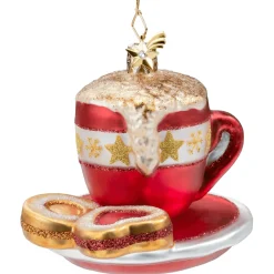 Poesie in Glas Baumschmuck Aus Glas-Kaffeegedeck Mit Platzchen