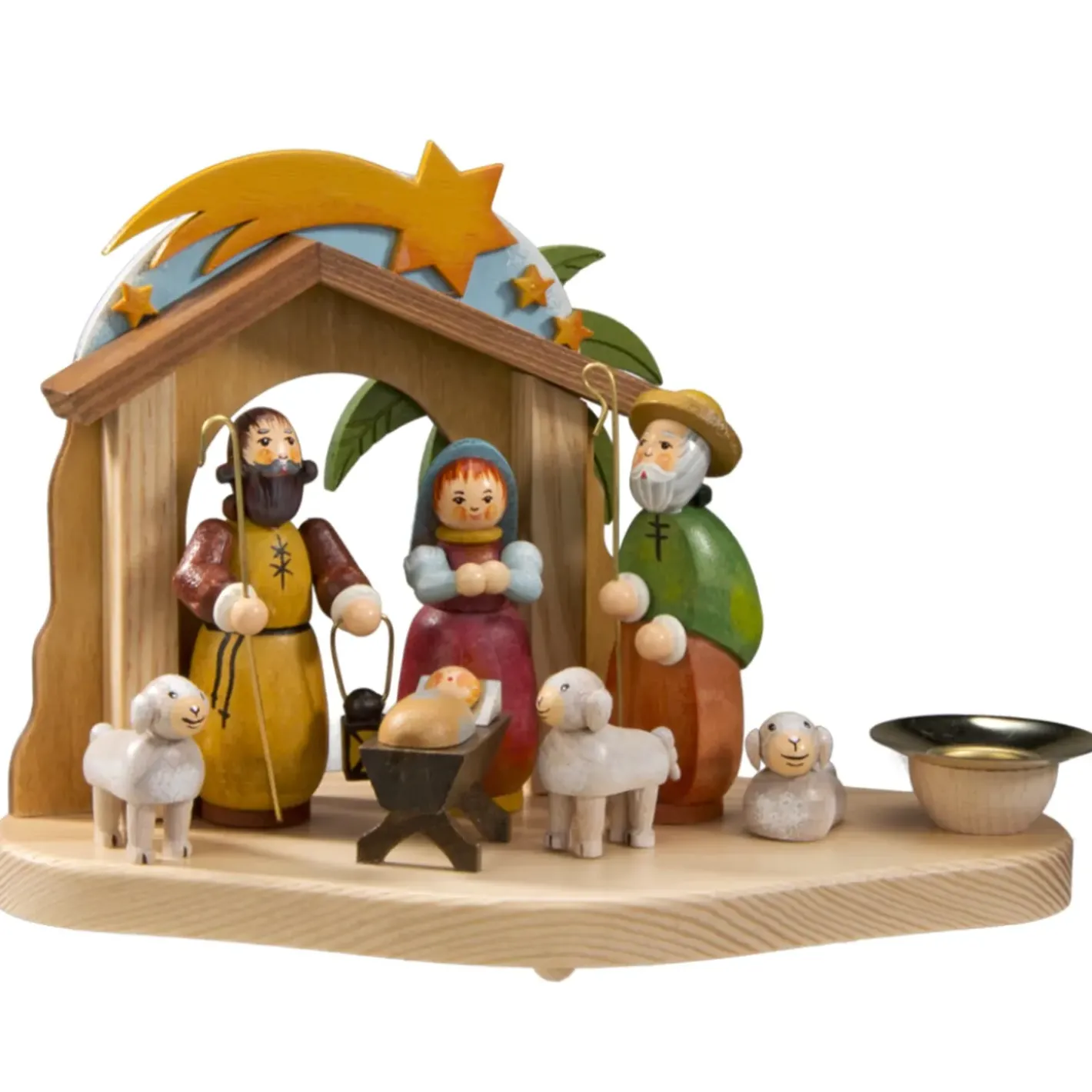 Käthes Original Krippen Und Krippenfiguren-Kerzenhalter "Krippe"