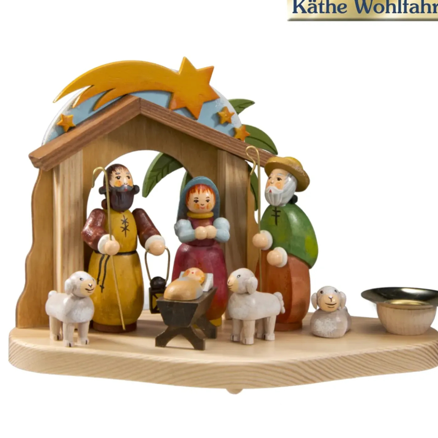 Käthes Original Krippen Und Krippenfiguren-Kerzenhalter "Krippe"