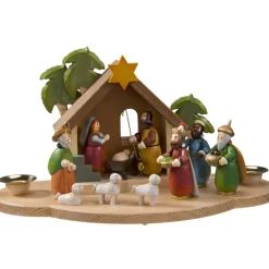 Käthes Original Krippen Und Krippenfiguren-Kerzenhalter "Weihnachtskrippe"