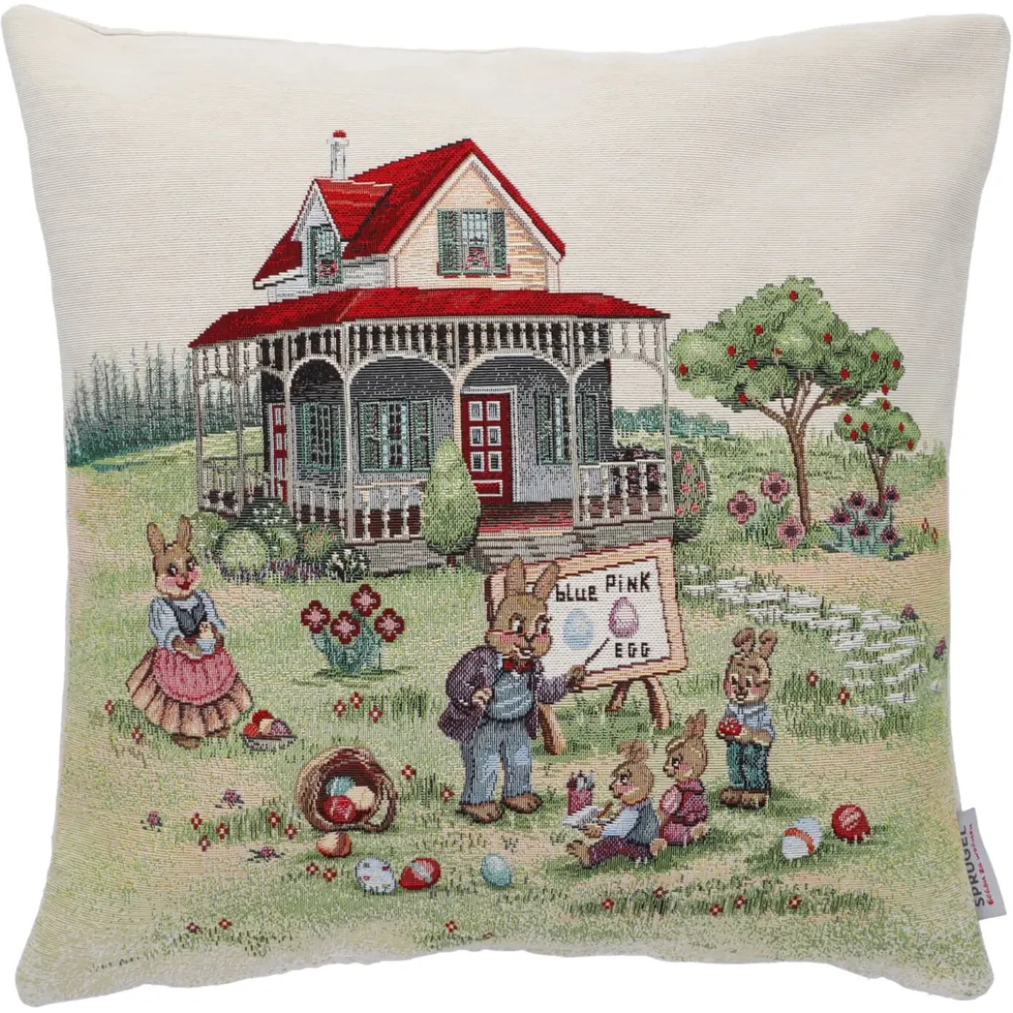Käthe Wohlfahrt Wohndeko-Kissenhulle "Haschenschule"