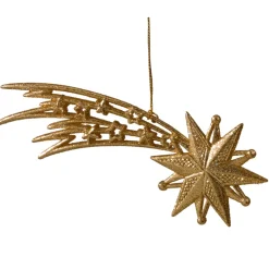 Käthe Wohlfahrt Baumschmuck Aus Kunststoff-Komet Mit Glimmer, Gold