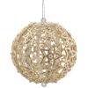 Käthe Wohlfahrt Baumschmuck Aus Kunstharz-Kugel Mit Filigranen Sternen, Gold
