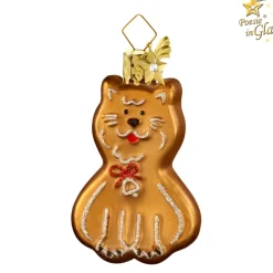 Poesie in Glas Baumschmuck Aus Glas-Lebkuchen-Katze